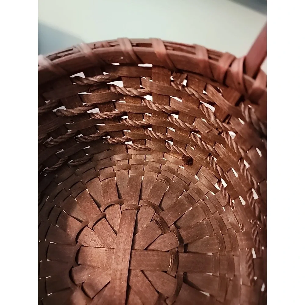 Vintage Basket Basketville Putney, VT Red Rope 2 Handles 10